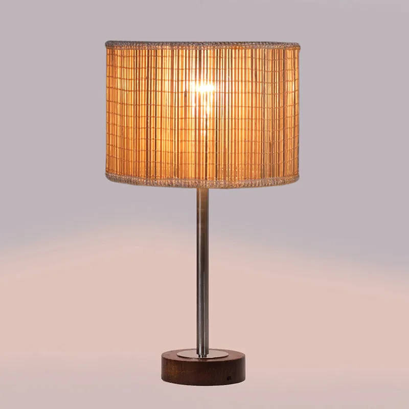 Bambou Rodin Wooden Table Lamp - Beige,Silver,Brown media 5