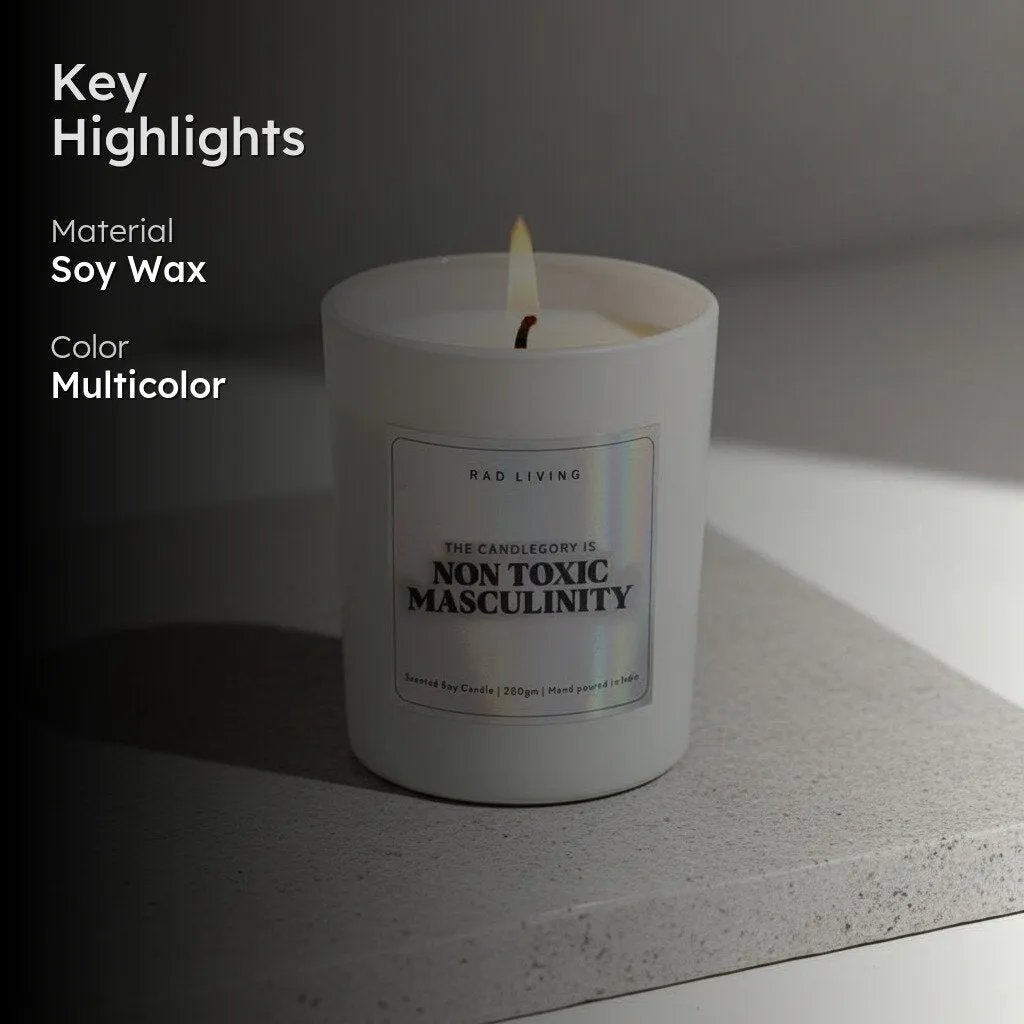 Non Toxic Masculinity Scented Candle media 2