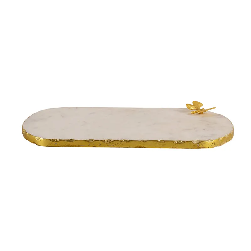 Scotia Mariposa Oval Marble Platter - 4