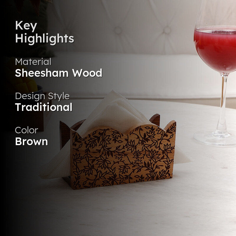 Sheesham Charm Tissue Holder media 2