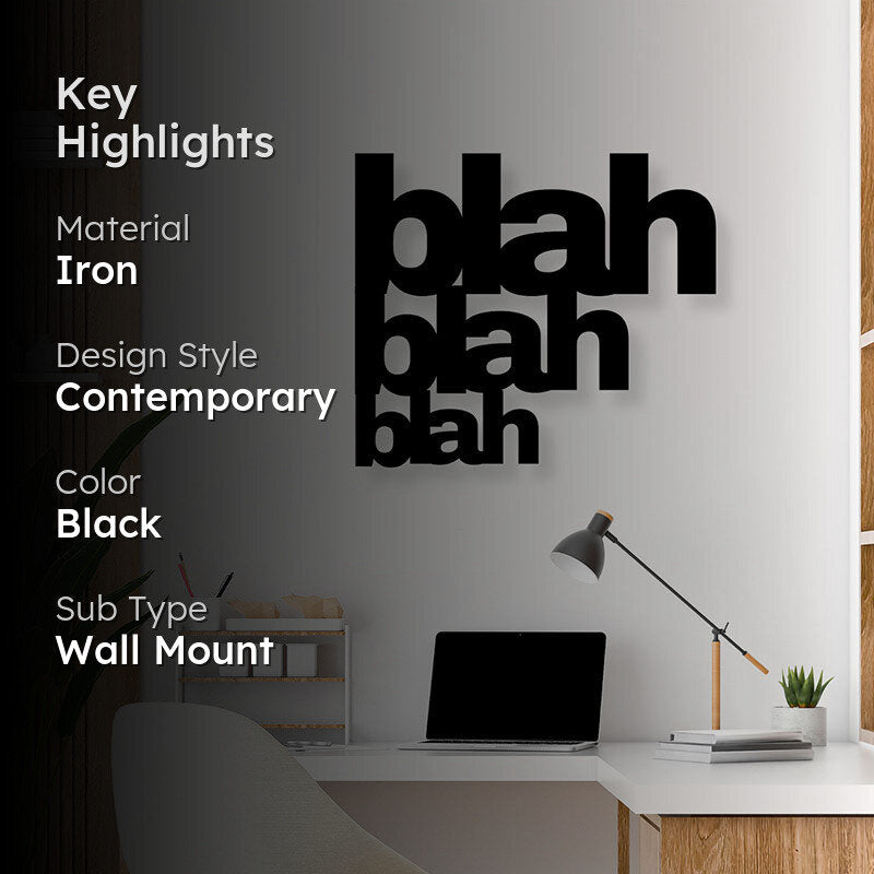 Blah Blah Blah Iron Wall Accent media 2