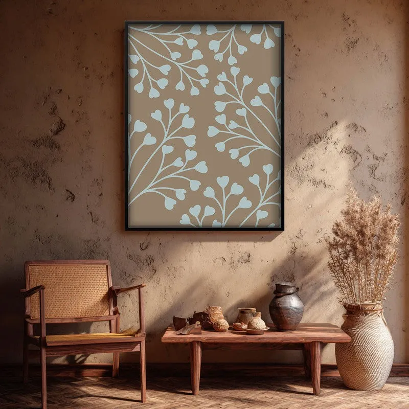 Tundra Bloom Canvas Wall Painting With Black Frame media 3