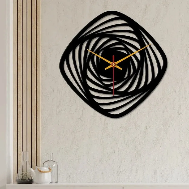 Angled Frame Wooden Wall Clock media 3
