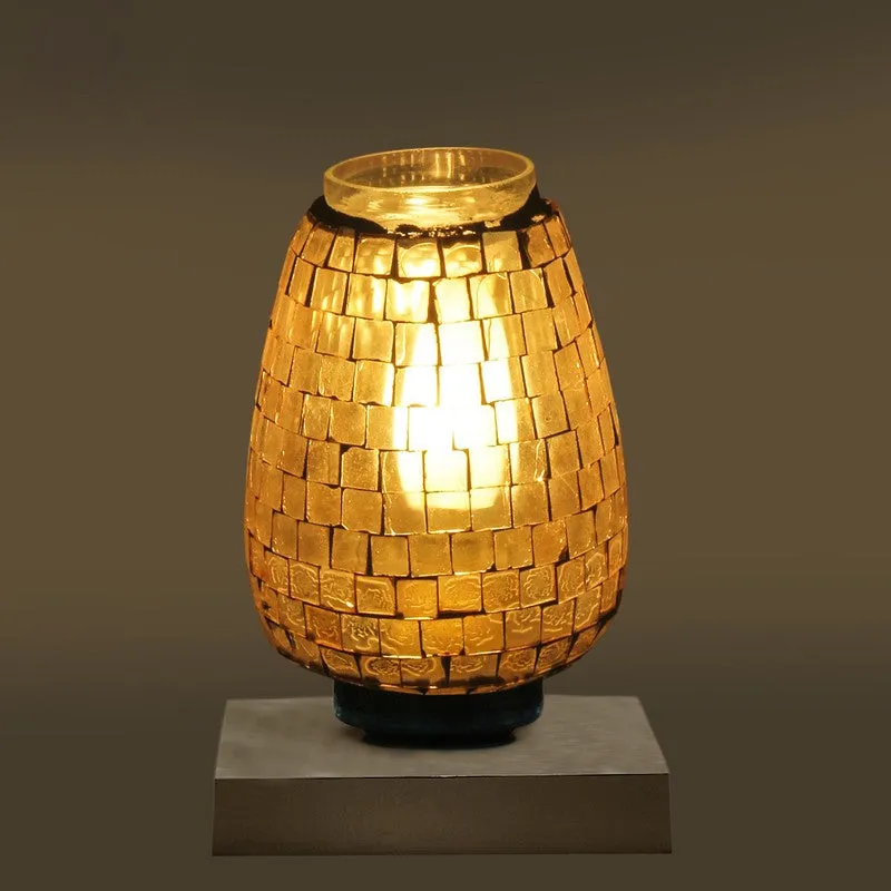 Crysteeva Mosaic Glass Table Lamp With Wooden Base media 8