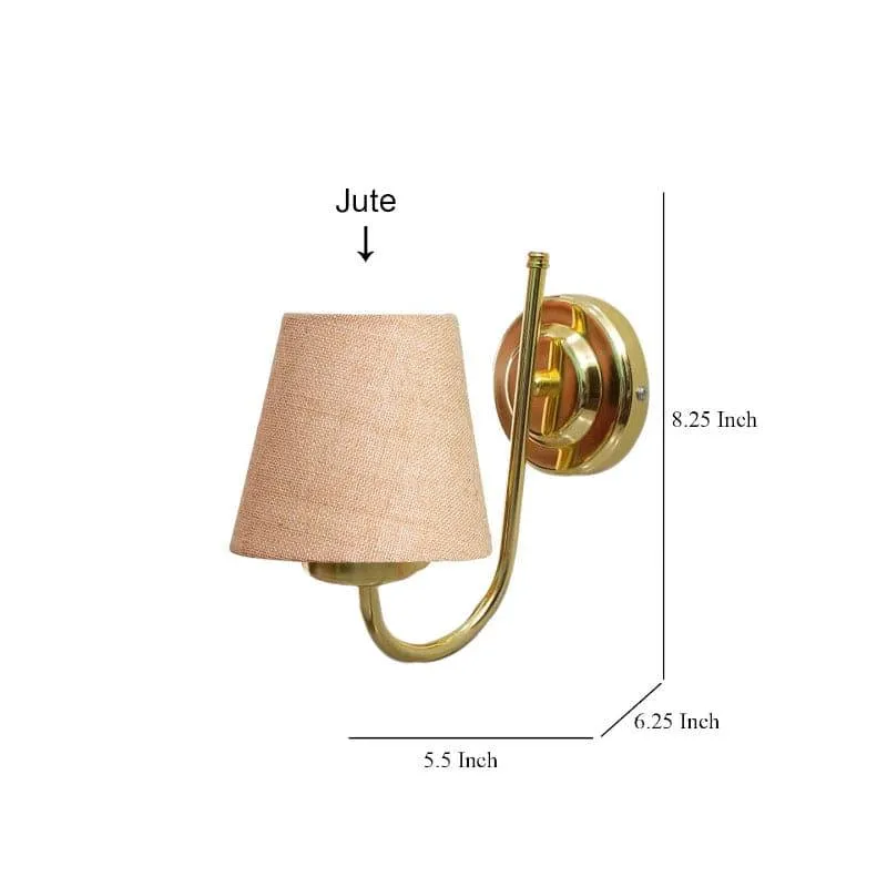 Galora Gale Fabric & Metal Wall Lamp - Beige media 5