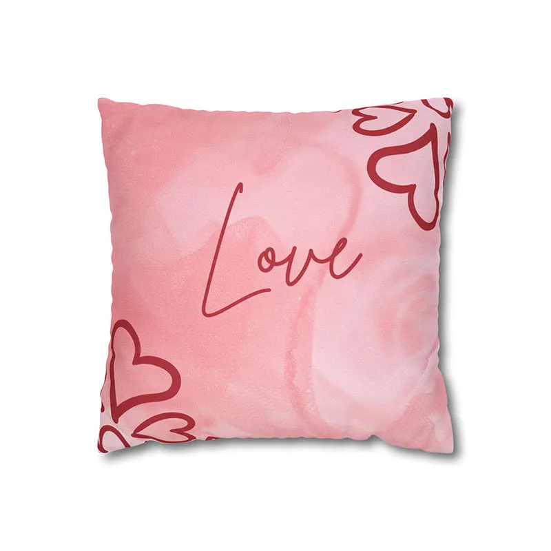 Ros "Love" Printed Velvet Cushion Cover media 5