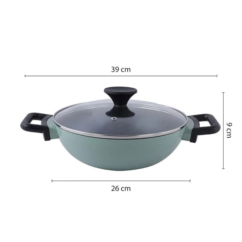 Sizzlesphere Non Stick Kadhai With Lid - 3200 mL / 10 Inches media 5