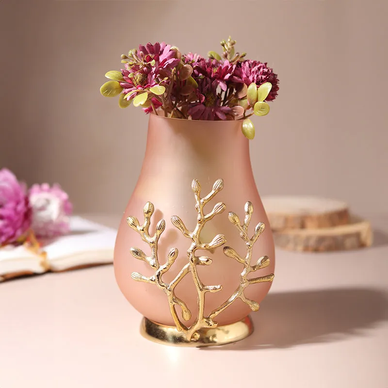 Roscoe Branched Glass Vase - Peach media 1