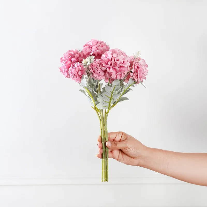 Blushen Carnation Fabric Arificial Flower - Pink media 4