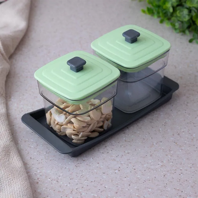 Smart Store Mint Square Jar (250 ML) - Set Of Three media 1
