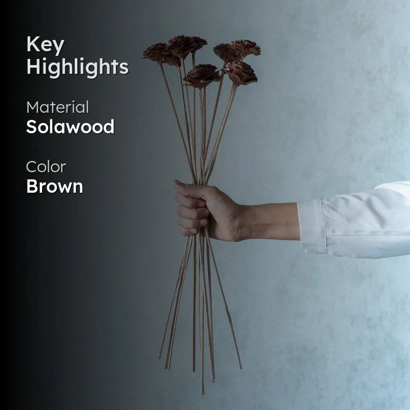 Oley Cedar Wood Rose Stick (Brown)- Set Of Ten media 2