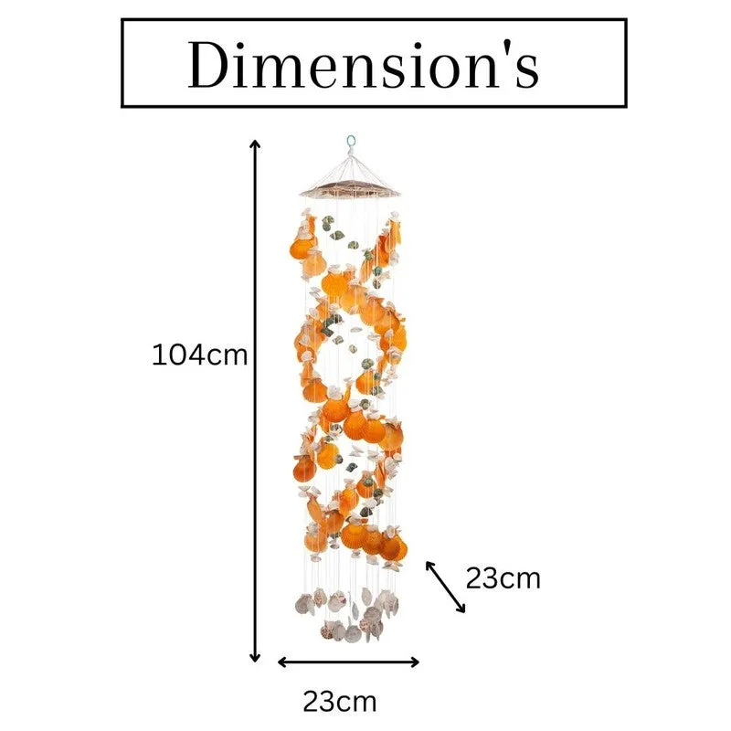 Ocean Whisper Spiral Sea Shell Windchime media 7