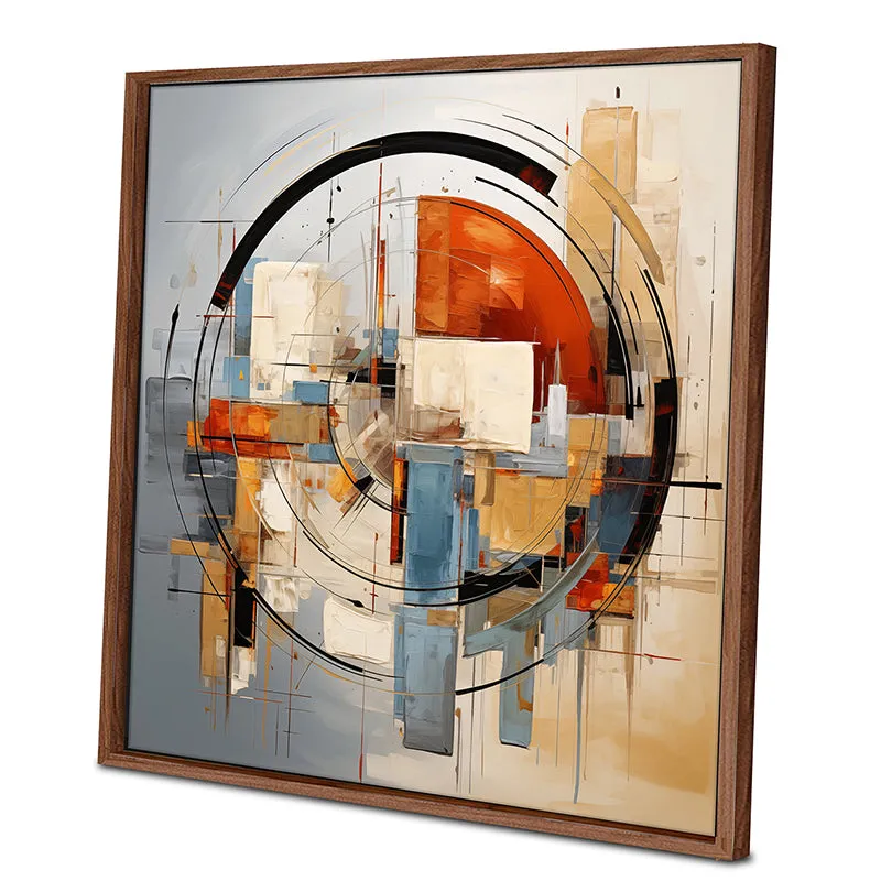 Abstract Geometry Wall Art With Frame media 4