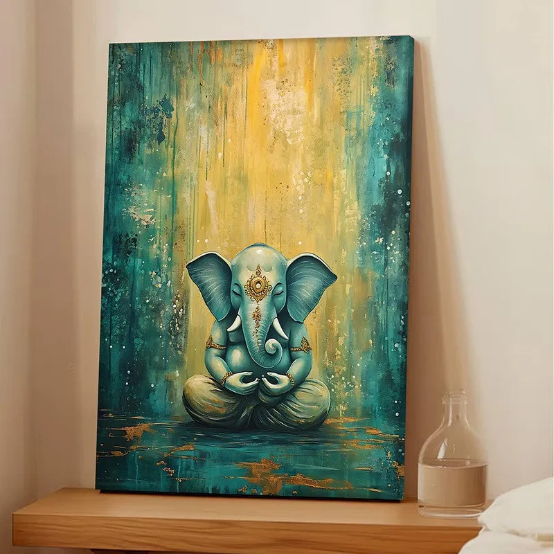 Ganesha of Blue Wall Art media 3