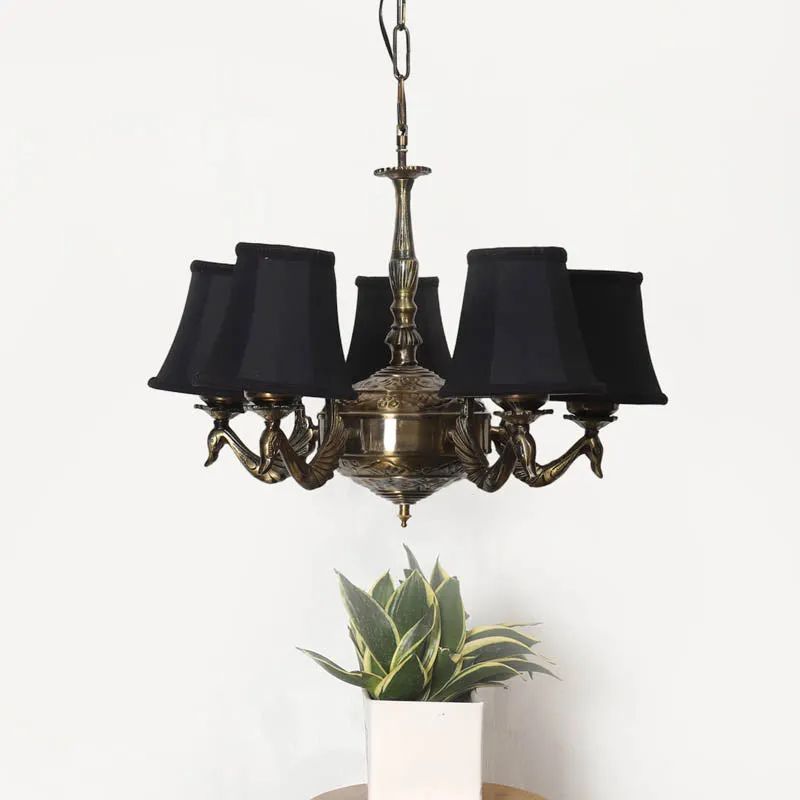 Ojas Conical Golden Antique Ceiling Lamp media 2