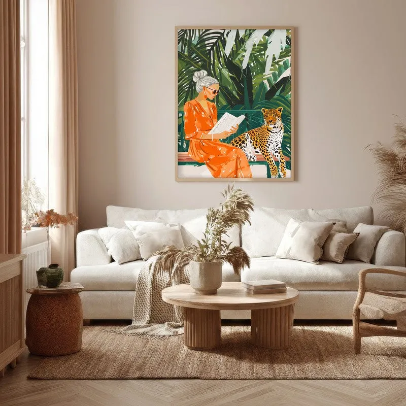 Aranya Grace Canvas Wall Painting With Brown Frame media 5
