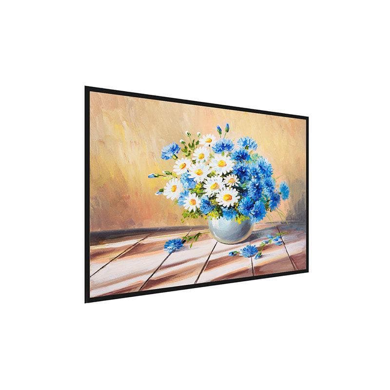 Bouquet Of Flowers Canvas Wall Painting - Black Frame media 3