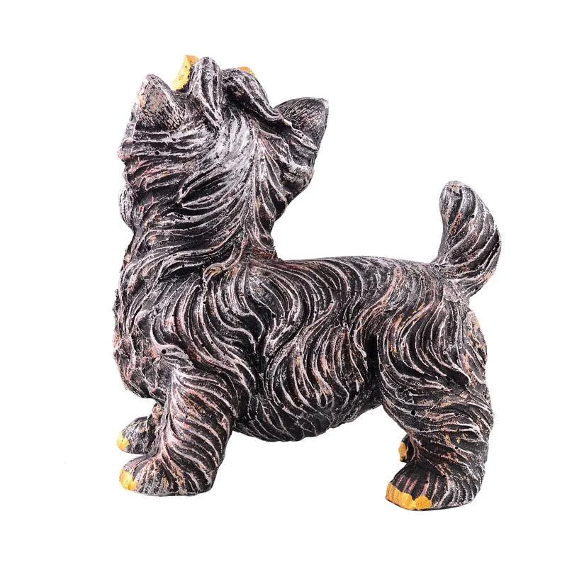 Yapping Yorkie Painted Polyresin Show Piece - Copper media 5