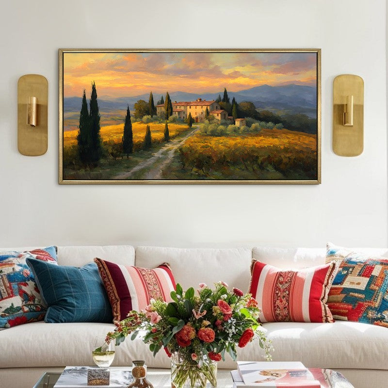 Vineyard view Canvas Wall Painting With Frame