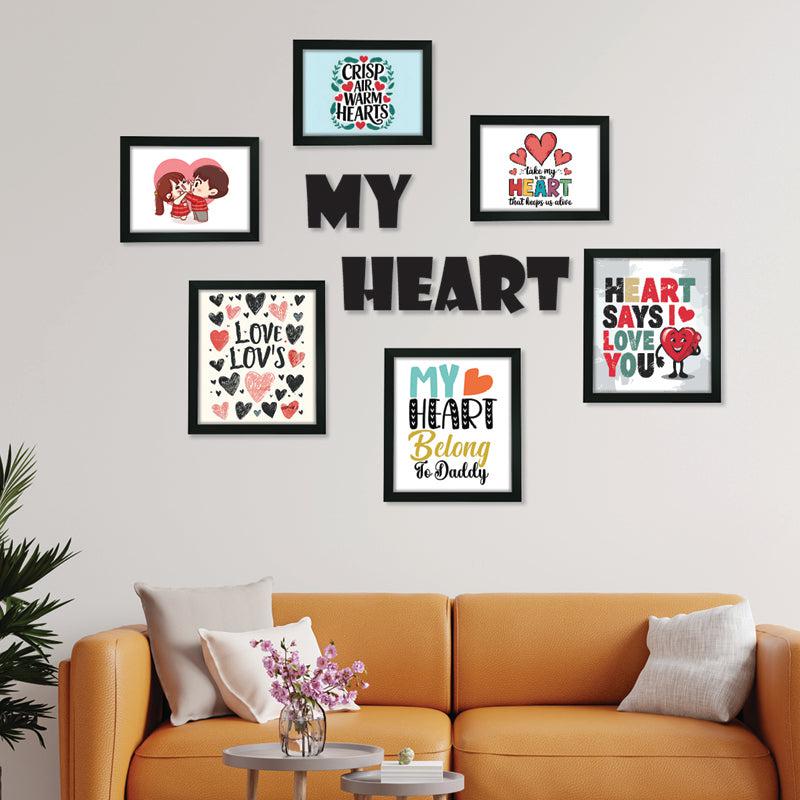Recuerdo "My Heart" Synthetic Photo Frame - Seven Piece Set