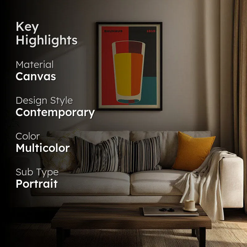 Orange Glass Archival Canvas Wall Art - Black Frame media 2