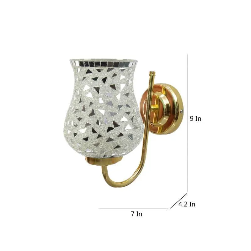 Galora Scatter Goblet Glass & Metal Wall Lamp media 5