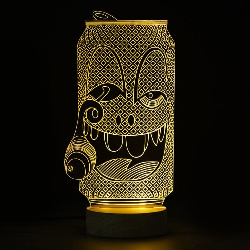 Abstract Can Luminance LED Acrylic Table Lamp - Brown media 3