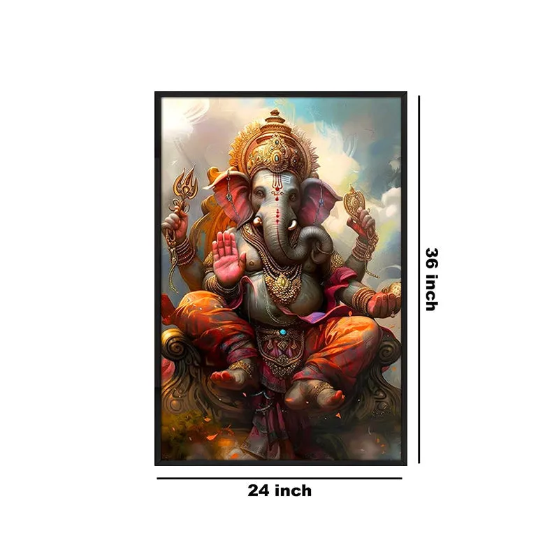 Lord Of Wisdom Wall Painting With Frame media 6
