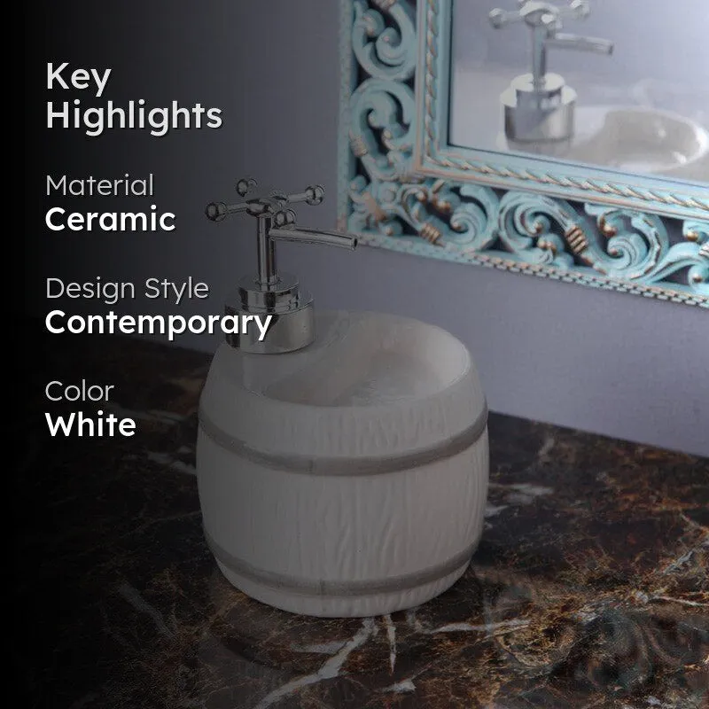 Barrel Wash Soap Dispenser - White media 2