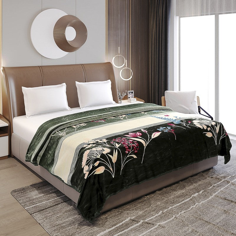 Monte Carlo Garden Blooms Throw Blanket - 553 GSM