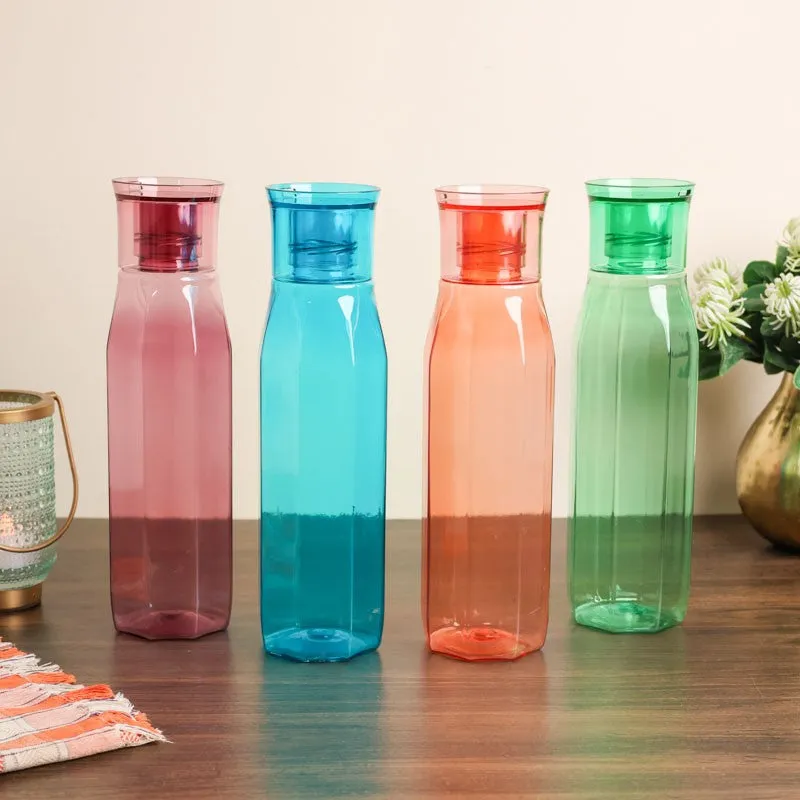 AquaLite Multicolor Clear PET Bottle (1000 mL Each) - Set Of Four media 1