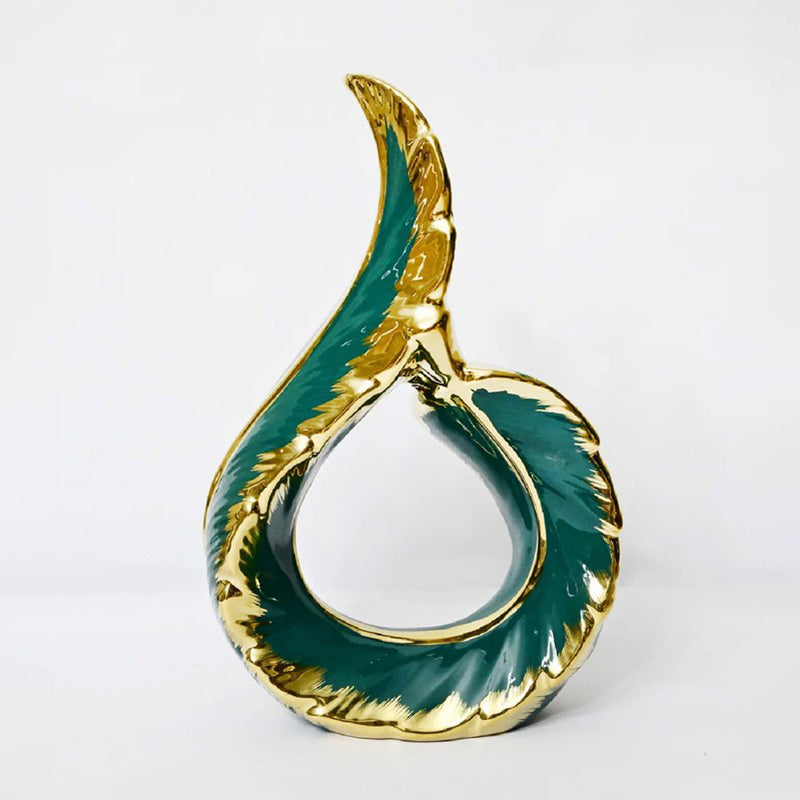 Zynera Emerald Curve Decorative Showpiece - Blue media 3