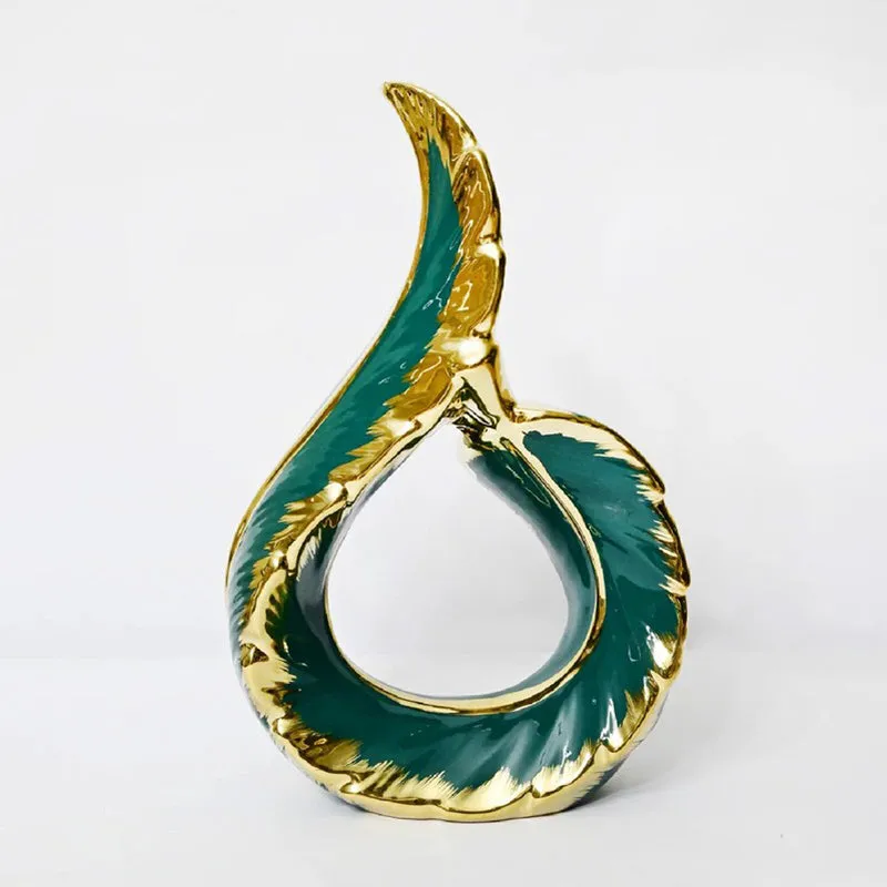 Zynera Emerald Curve Decorative Showpiece - Blue media 3