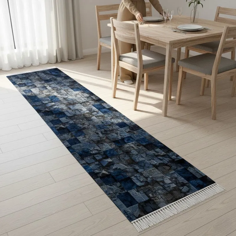 Blue Horizon 3D Plank Runner Rug media 5
