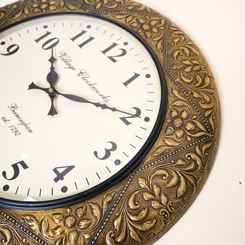 Fleur De Time Wood Wall Clock - Copper media 3