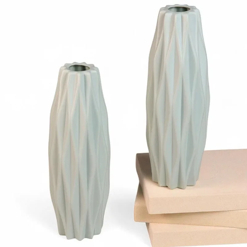 Sage Prism Vase - Set Of Two media 5