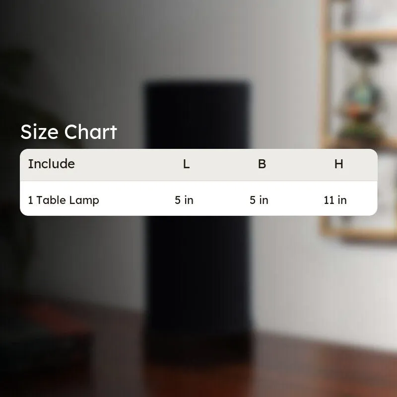 Mirza Tower Wooden Table Lamp - Black media 7