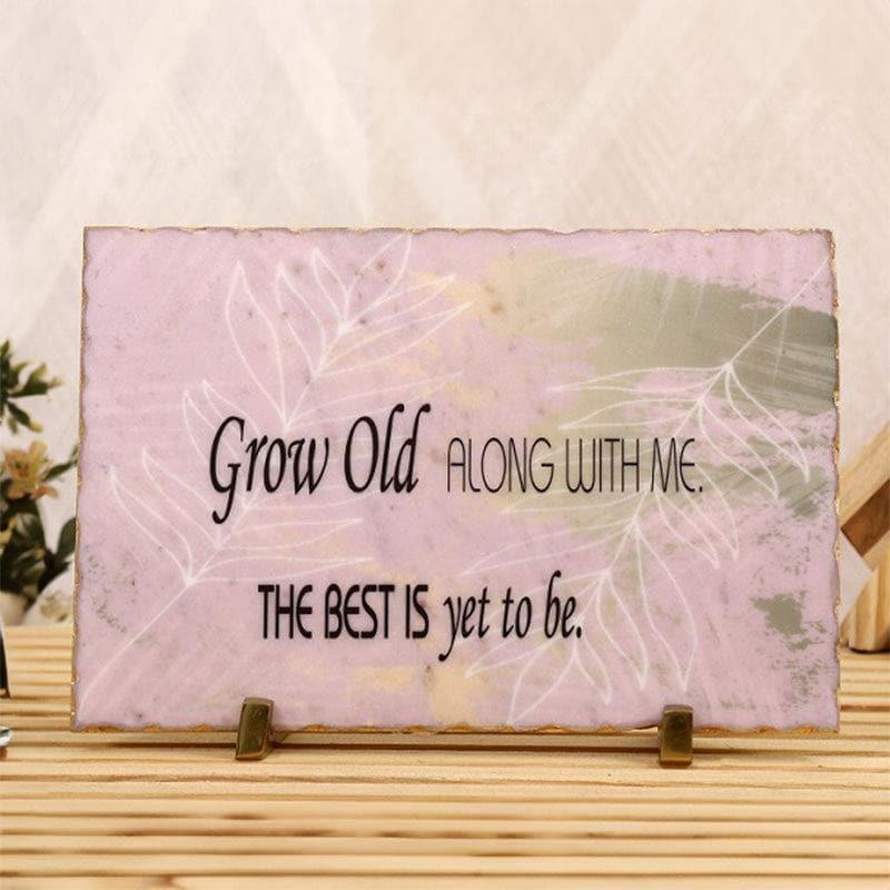 The Best Is Yet To Be Printed Marble Showpiece
