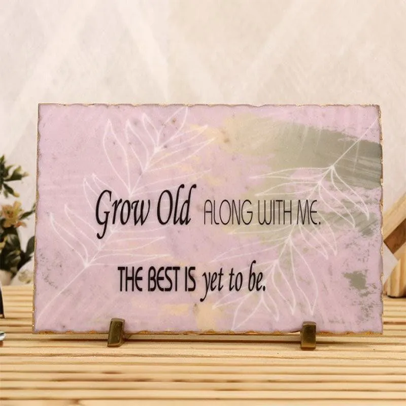 The Best Is Yet To Be Printed Marble Showpiece media 1