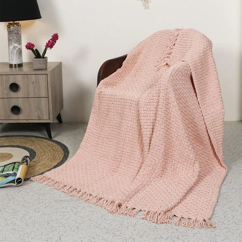 Cozy Loom Throw - Pink media 1