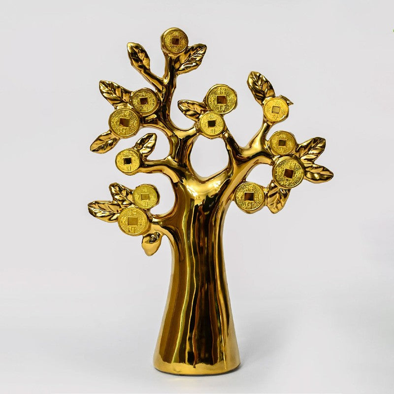 Golden Tree Decorative Showpiece media 5
