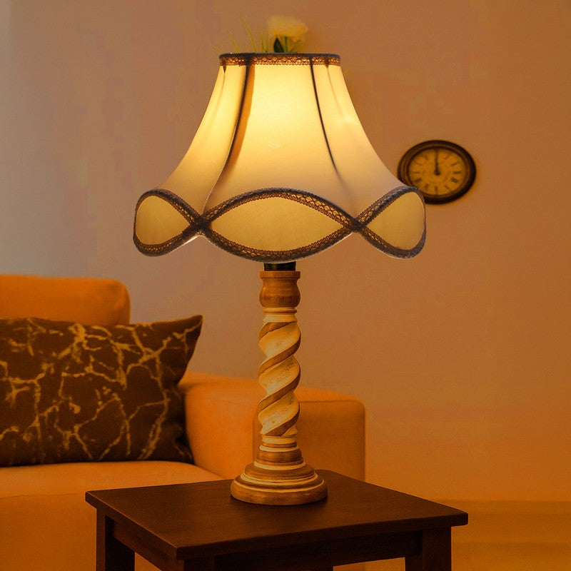 Modera Zyro Wooden Table Lamp - White