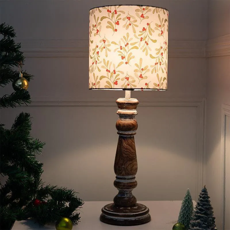 Red Berrylicious Brooks Fabric Table Lamp - Multicolor media 1
