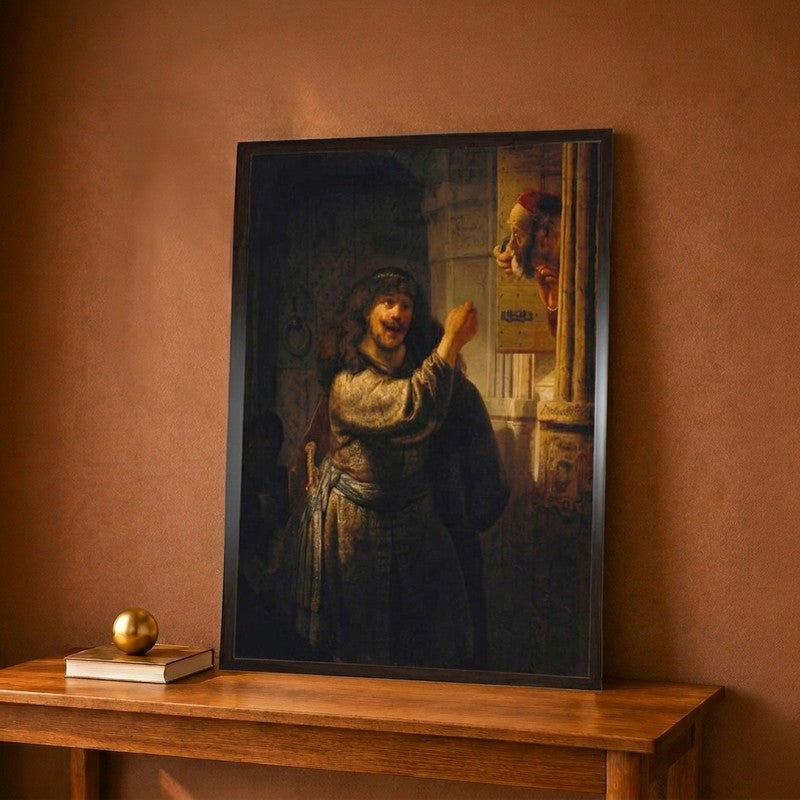 Samson Threatened His Father-In-Law, 1635 Canvas Wall Painting - 9 x 12 Inches