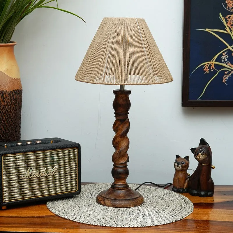 Artisan Cotton Table Lamp - Beige media 3