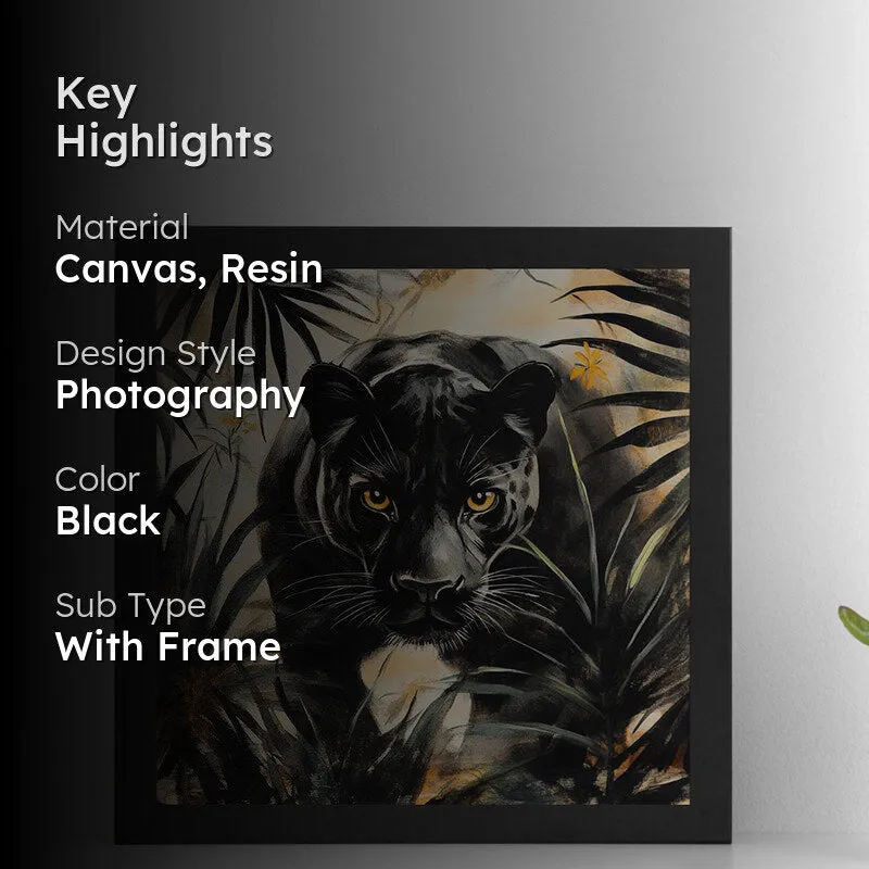 Panther Gaze Wall Art With Resin Frame media 2