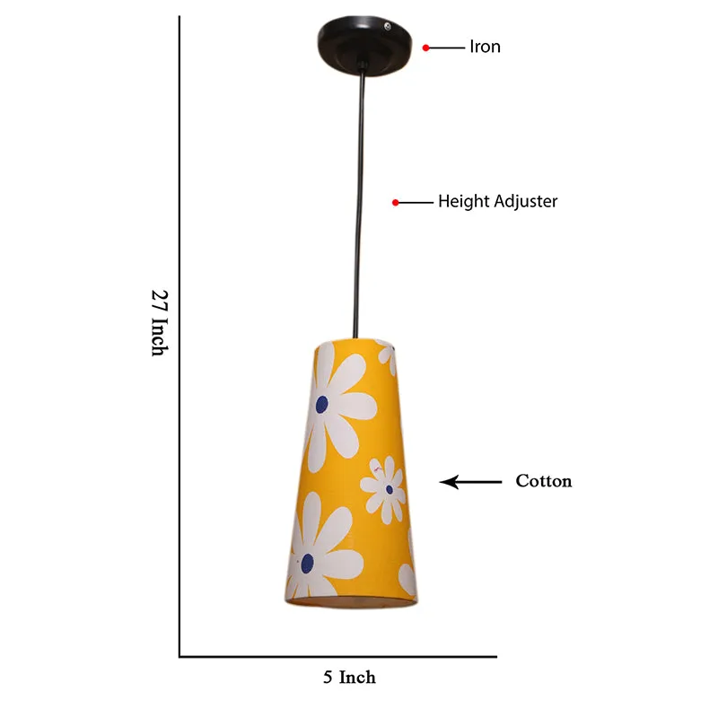 Floral Sunshine Fabric Ceiling Lamp media 8