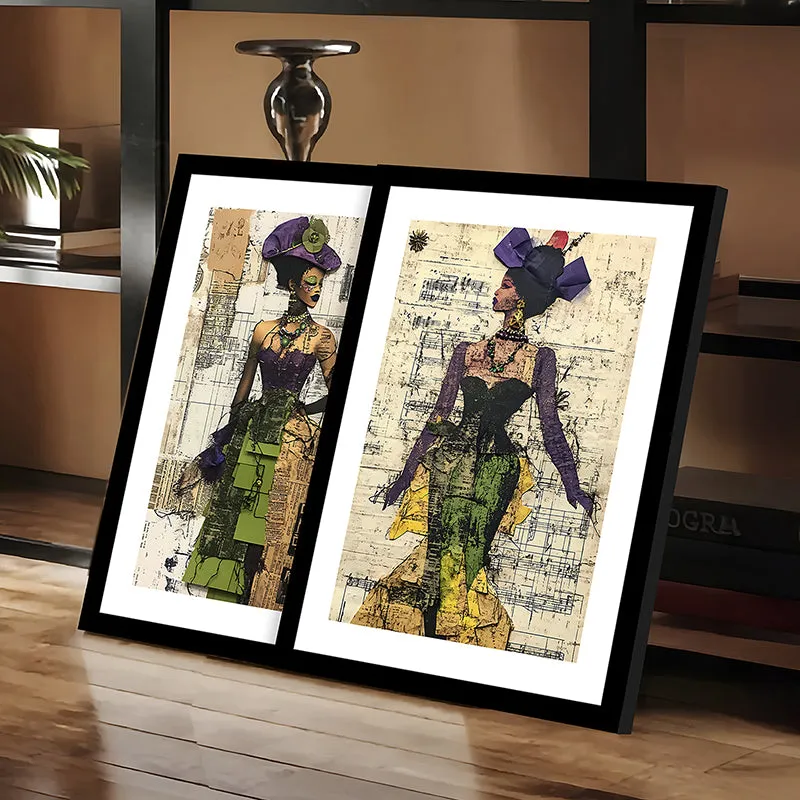 Femme Fatale Retro Wall Art With Frame - Set Of Two media 6