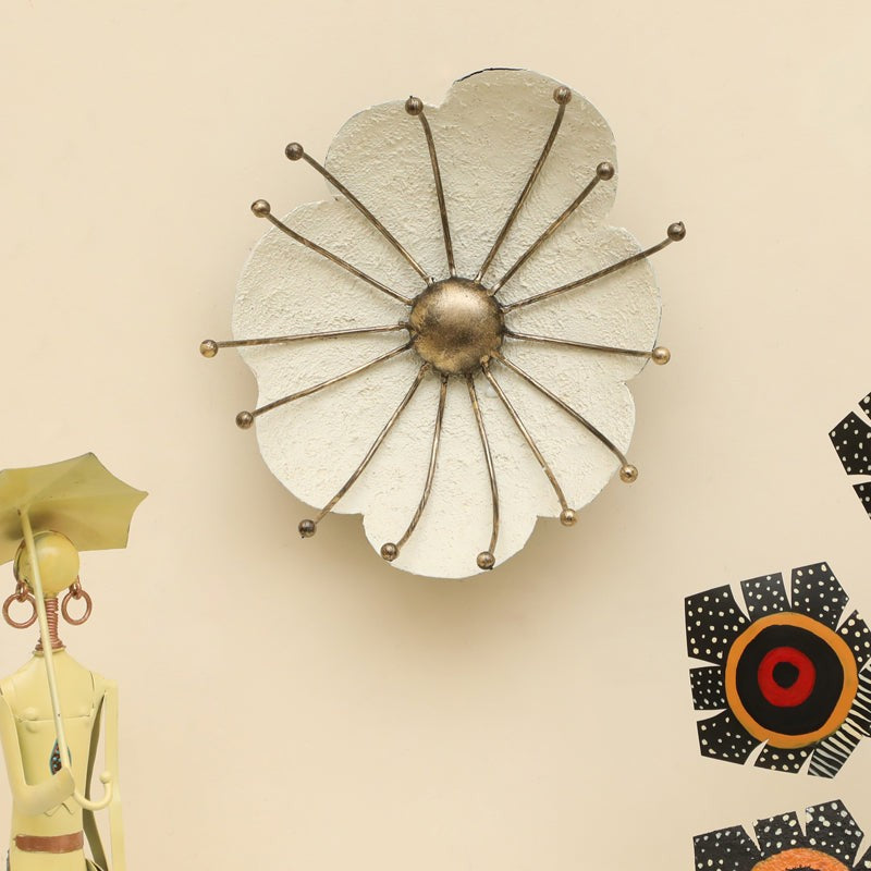 Fleur Of Light Metal & Ceramic Wall Accent