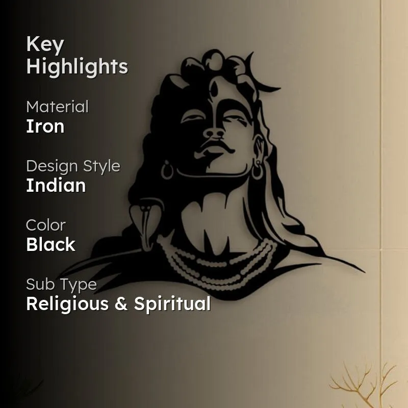 Adiyogi Bless Iron Wall Accent media 2
